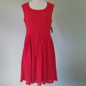 Ronni Nichole red lace dress size 12